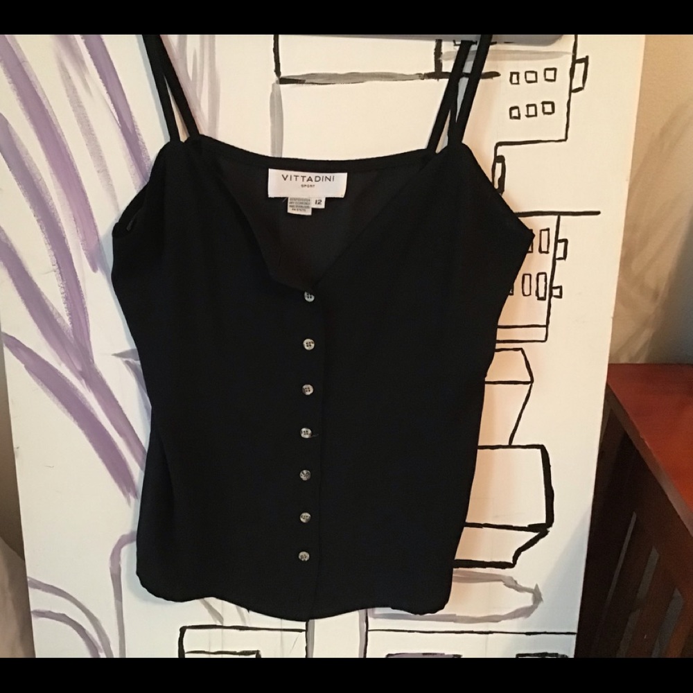 Vittadini Black Cami Top